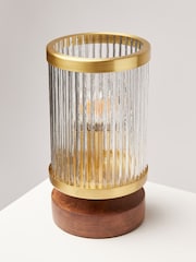 Oliver Bonas Brass Vaso Metal & Glass Desk & Table Lamp - Image 2 of 6