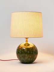 Oliver Bonas Green Zoja Glitter Desk & Table Lamp - Image 2 of 4