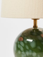 Oliver Bonas Green Zoja Glitter Desk & Table Lamp - Image 3 of 4