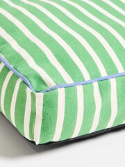 Oliver Bonas Green Large Stripe Pet Cushion - Image 2 of 3