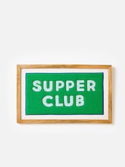 Oliver Bonas Green Supper Club Beaded Framed Wall Art - Image 6 of 6