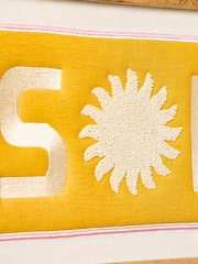 Oliver Bonas Yellow Le Soleil Embroidered Framed Wall Art - Image 4 of 6