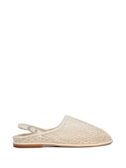 Zapatos planos con tira trasera de malla Goss de Dune London - Imagen 2 de 6