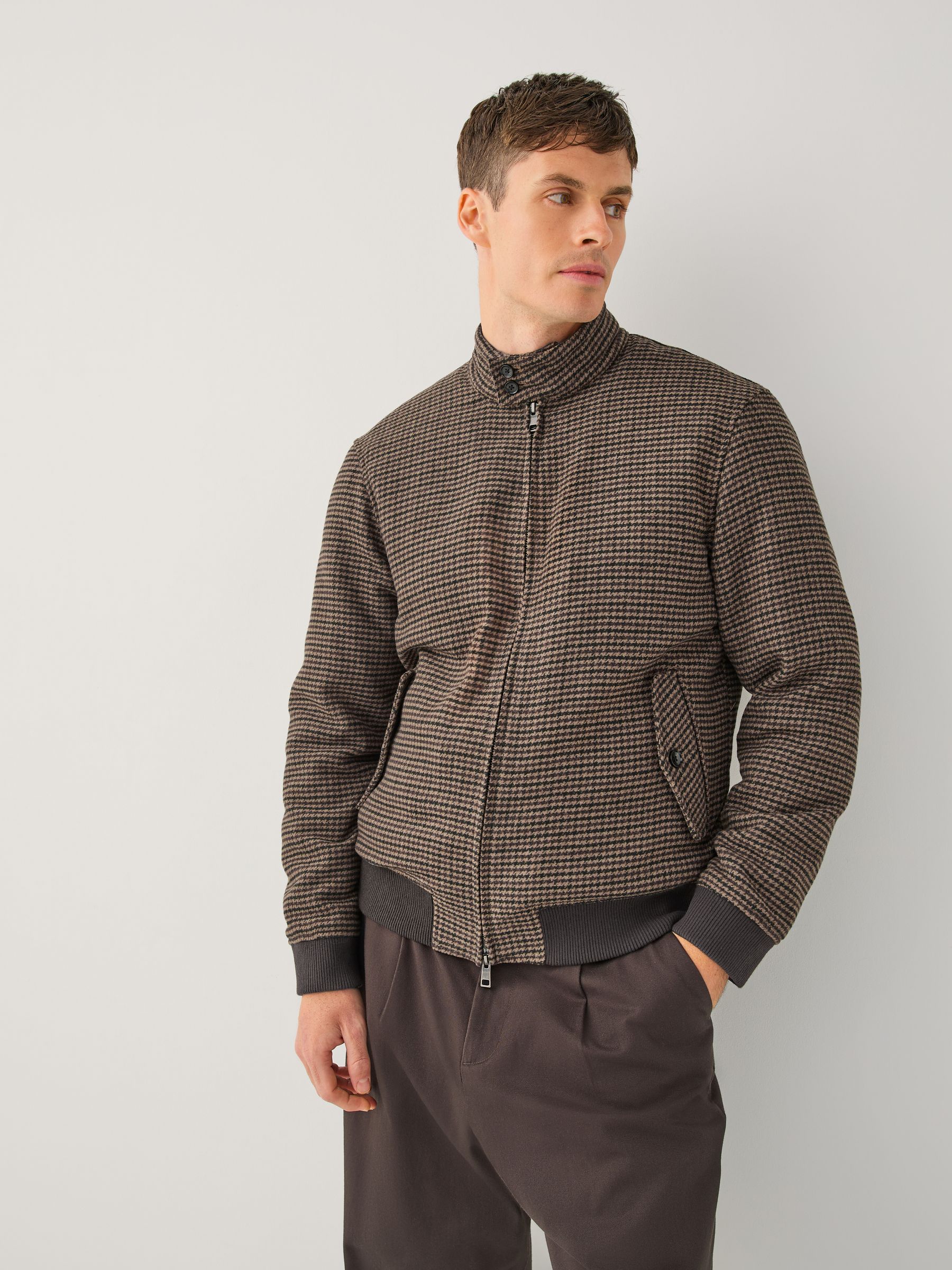 Classic Houndstooth Harrington Jacket Classic Houndstooth