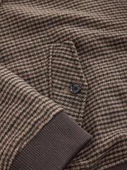 Brown Dogstooth Check Harrington Jacket - Image 10 of 11