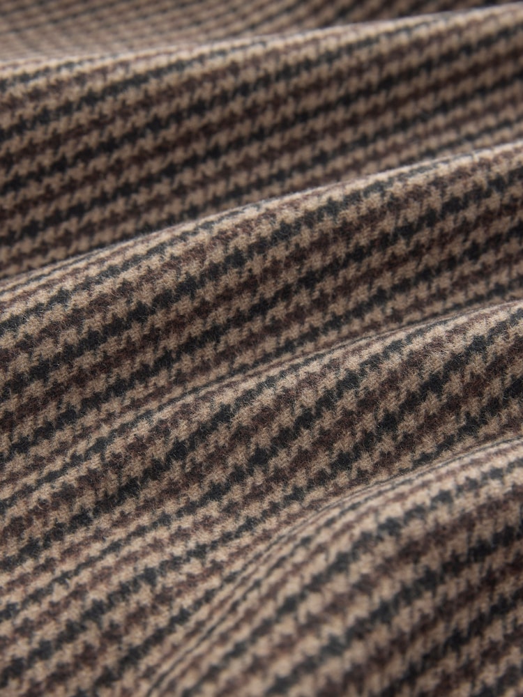 Brown Dogstooth Check Harrington Jacket - Image 11 of 11