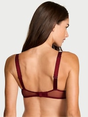 Victoria's Secret Sangria Red Add 2 Cups Push Up Bombshell Lace Shine Strap Bra - Image 2 of 4