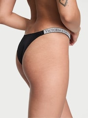 Victoria's Secret Black Brazilian Shine Strap Knickers - Image 2 of 3