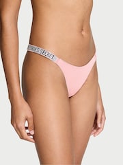 Victoria's Secret Angel Pink Thong Shine Strap Knickers - Image 1 of 3