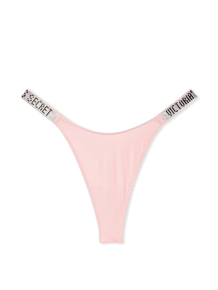 Victoria's Secret Angel Pink Thong Shine Strap Knickers - Image 3 of 3