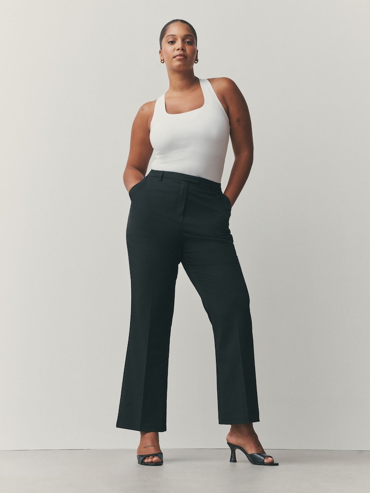 Black Tailored Hourglass Bootcut Trousers - Image 1 of 6 Black Tailored Hourglass Bootcut Trousers - Image 1 of 6