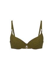 Victoria's Secret Green Chameleon Unlined Demi Sexy T-Shirt Lace-Up Bra - Image 5 of 5