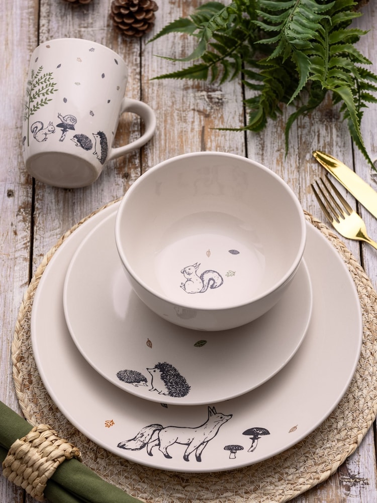 Price & Kensington. 16 Piece Cream Woodland Dinner Set - Image 1 of 2