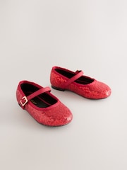 Red Sequin Mary Jane Shoes - Image 1 of 5