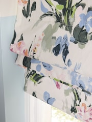 Pink Ready Made Blackout/Thermal Floral Print Roman Blinds - Image 3 of 7