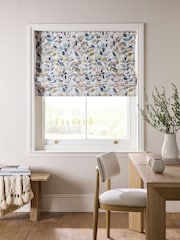 Multicoloured Ready Made Blackout/Thermal Leaves Print Roman Blind - Image 1 of 7