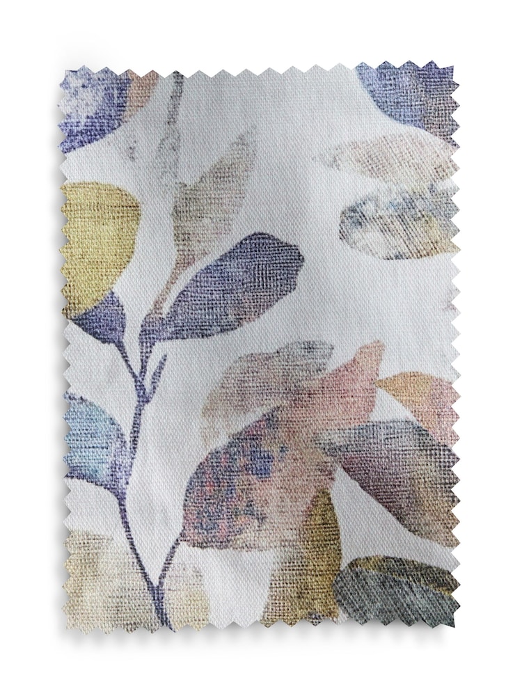 Multicoloured Ready Made Blackout/Thermal Leaves Print Roman Blind - Image 7 of 7