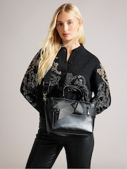 Ted Baker Black Jimsa Knot Bow Tote Bag - Image 4 of 5