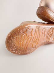 Rose Gold Wide Fit (G) Leather Chelsea Ankle Boots - Image 3 of 5