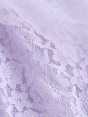 Baker by Ted Baker Lilac Purple Lace Overlay 3D Corsage Dress - Image 13 of 13