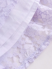 Baker by Ted Baker Lilac Purple Lace Overlay 3D Corsage Dress - Image 9 of 13