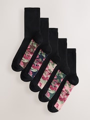 Tapestry Floral - Pack de 5 pares de calcetines tobilleros con detalle en la planta - Imagen 1 de 8
