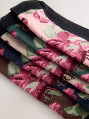Tapestry Floral - Pack de 5 pares de calcetines tobilleros con detalle en la planta - Imagen 7 de 8