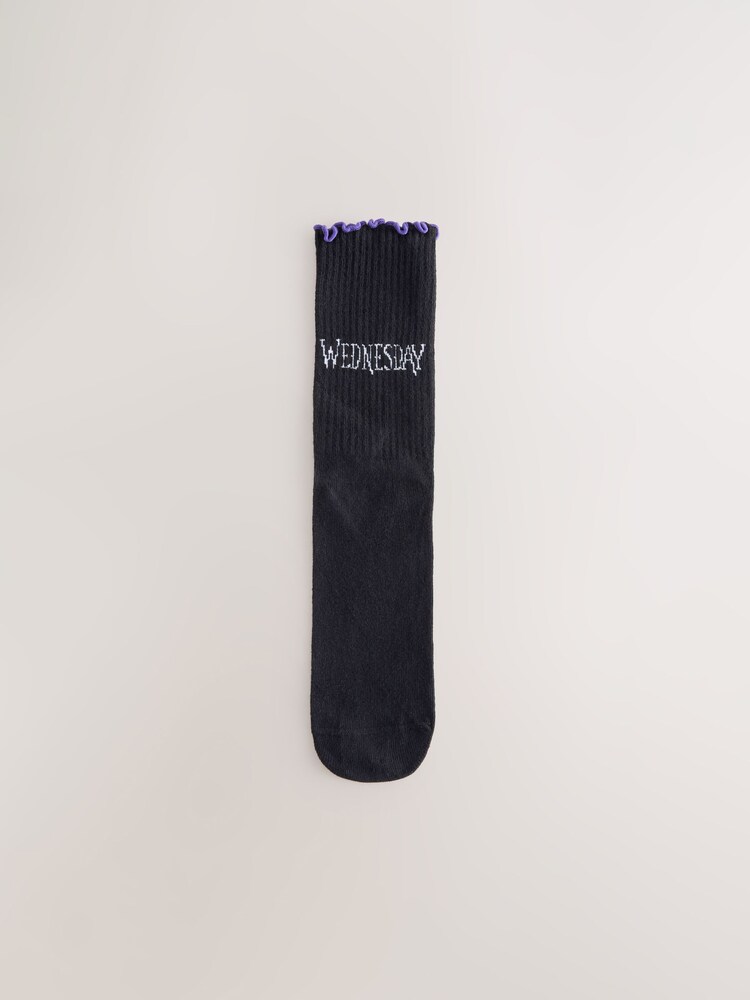 Wednesday License Lettuce Welt Ankle Socks 3 Pack - Image 2 of 4