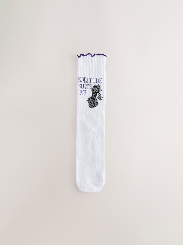 Wednesday License Lettuce Welt Ankle Socks 3 Pack - Image 4 of 4