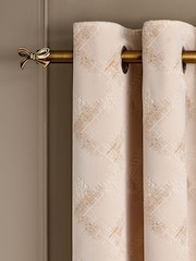 Antique Brass Bow Finial 28mm Extendable Curtain Pole Kit - Image 2 of 3