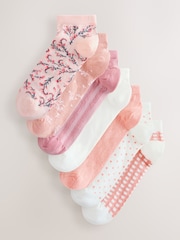 Rosa Ditsy Floral - Pacote Trainer Socks 7 - Imagem 1 de 10