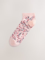 Rosa Ditsy Floral - Pacote Trainer Socks 7 - Imagem 5 de 10
