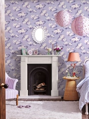 Cath Kidston Purple Silver Linings A4 Wallpaper Sample - Image 2 of 5