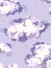 Cath Kidston Purple Silver Linings A4 Wallpaper Sample - Image 3 of 5