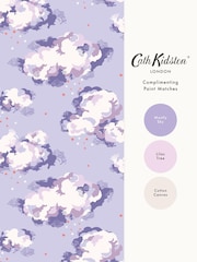 Cath Kidston Purple Silver Linings A4 Wallpaper Sample - Image 5 of 5