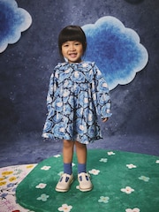 Cath Kidston Blue Clouds Moomins Collar Dress (3mths-8yrs) - Image 4 of 14