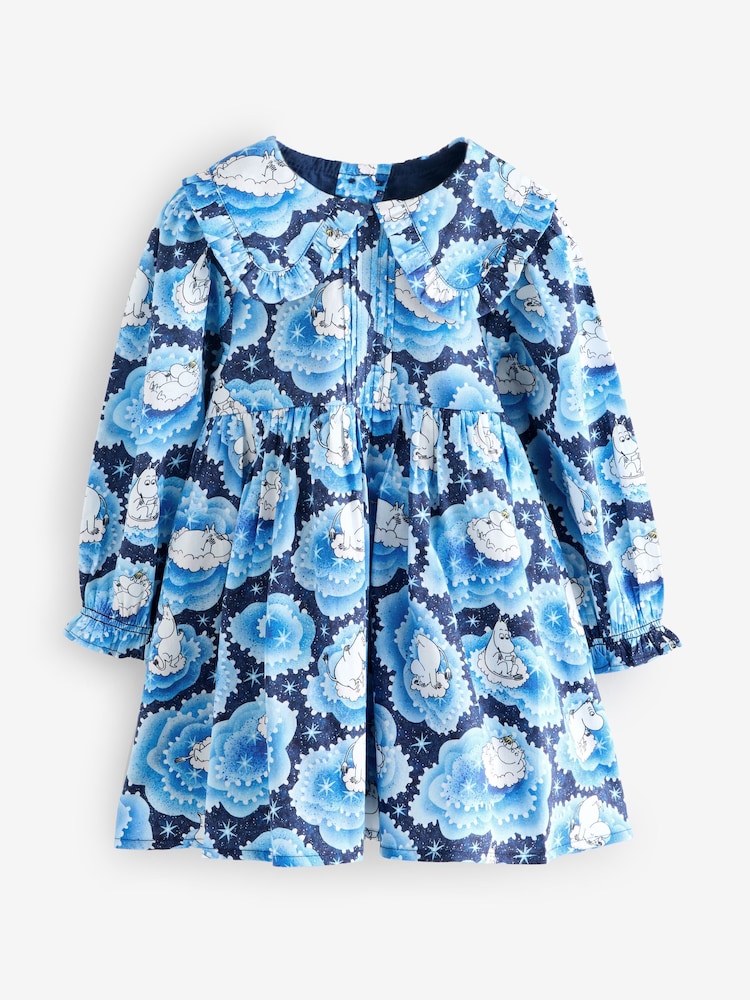 cath kidston blue dress Cath Kidston Dress Stars Blue Size 6 Womens Rare Long Sleeves Multicoloured