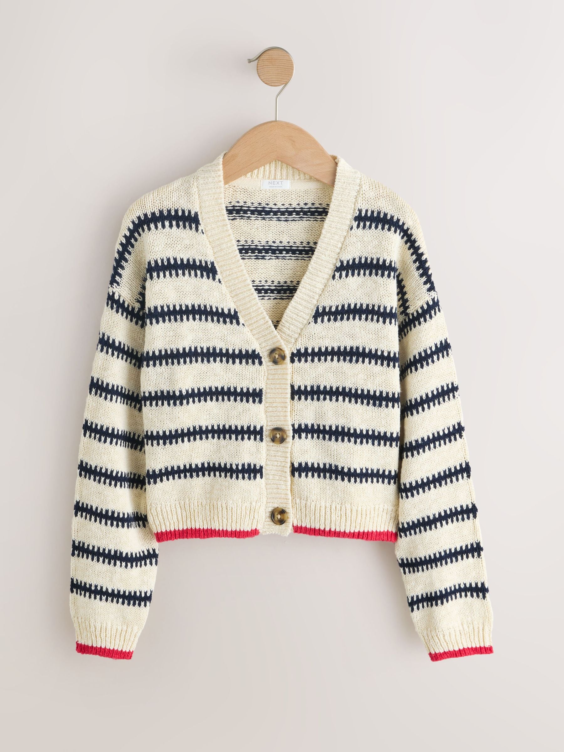 トップス switching design Euro cardigan Buy Mono Stripe V-Neck Stitch Cardigan (3-16yrs) from Next USA