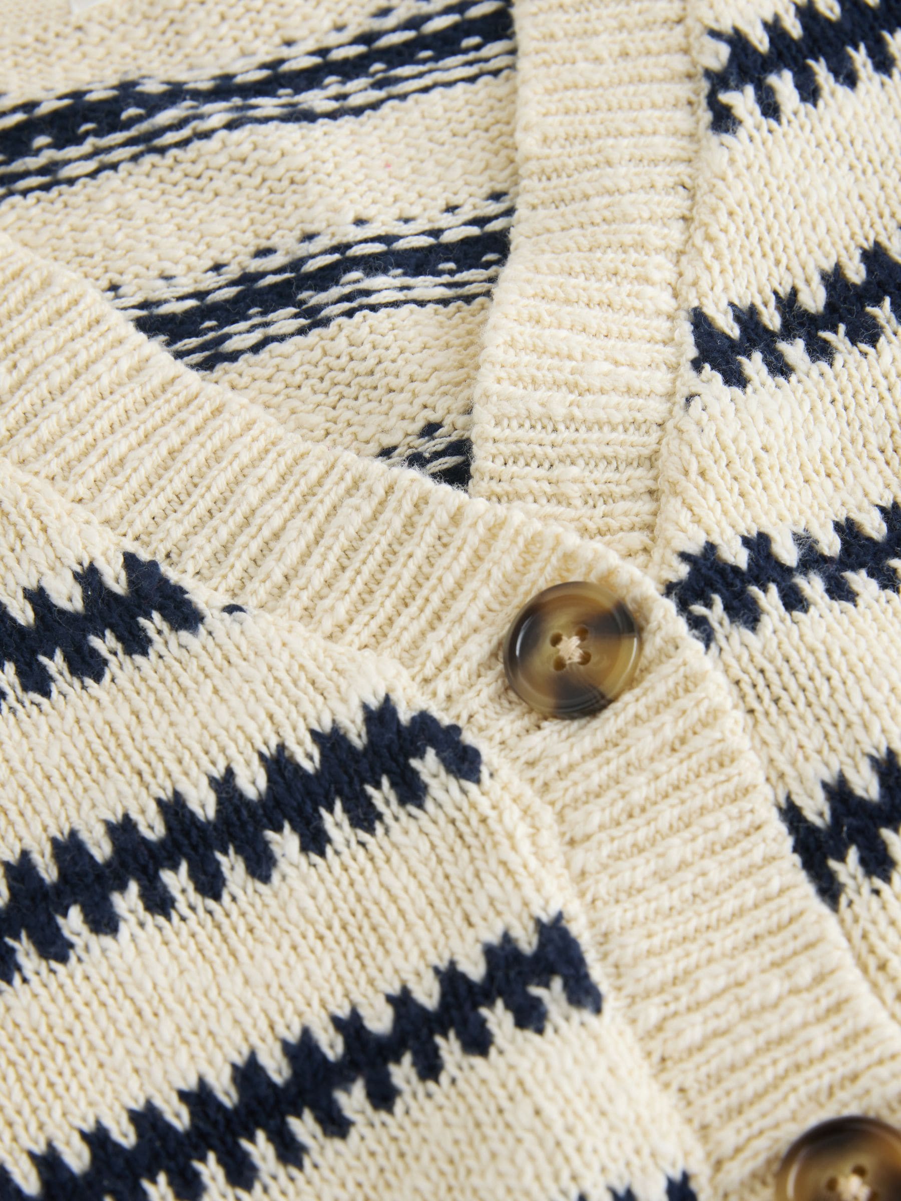 Buy Mono Stripe V-Neck Stitch Cardigan (3-16yrs) from Next USA