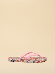 Joules Sandy Ditsy Printed Flip Flops - Image 2 of 5
