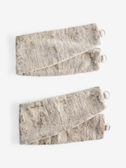 Set of 2 Mid Natural Collection Luxe Tie Backs Chic Velvet Curtains - Image 1 of 1