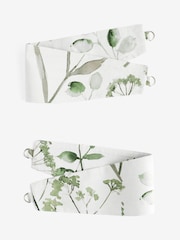 Set of 2 Green Isla Floral Print Curtain Tie Backs - Image 3 of 3