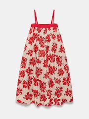 Mint Velvet Red Floral Print 100% Cotton Maxi Dress - Image 7 of 8