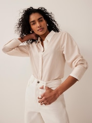Mint Velvet Striped Longline Shirt - Bild 3 von 8
