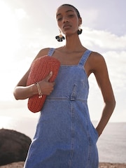 Mint Velvet Blue Denim 100% Cotton Midi Dress - Image 6 of 8