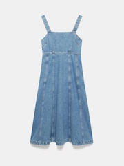Mint Velvet Blue Denim 100% Cotton Midi Dress - Image 7 of 8