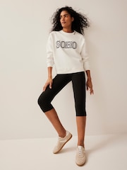 Mint Velvet White Soho Graphic Sweatshirt - Image 4 of 8