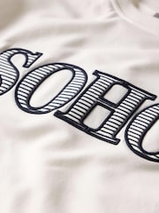 Mint Velvet White Soho Graphic Sweatshirt - Image 8 of 8