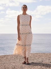 Mint Velvet Natural Print Maxi Dress - Image 1 of 8