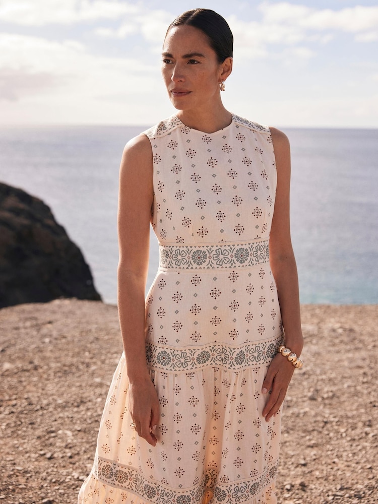 Mint Velvet Natural Print Maxi Dress - Image 2 of 8 Mint Velvet Natural Print Maxi Dress - Image 2 of 8